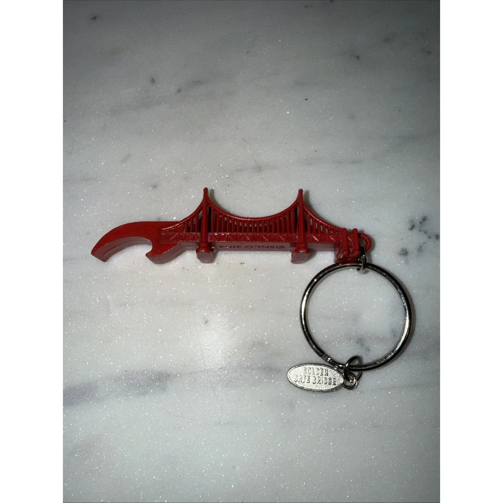 San Francisco Red Golden Gate Bridge Bottle Opener Metal Keychain 2014